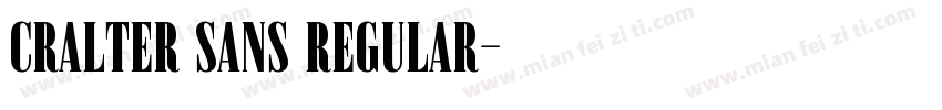 Cralter Sans Regular字体转换